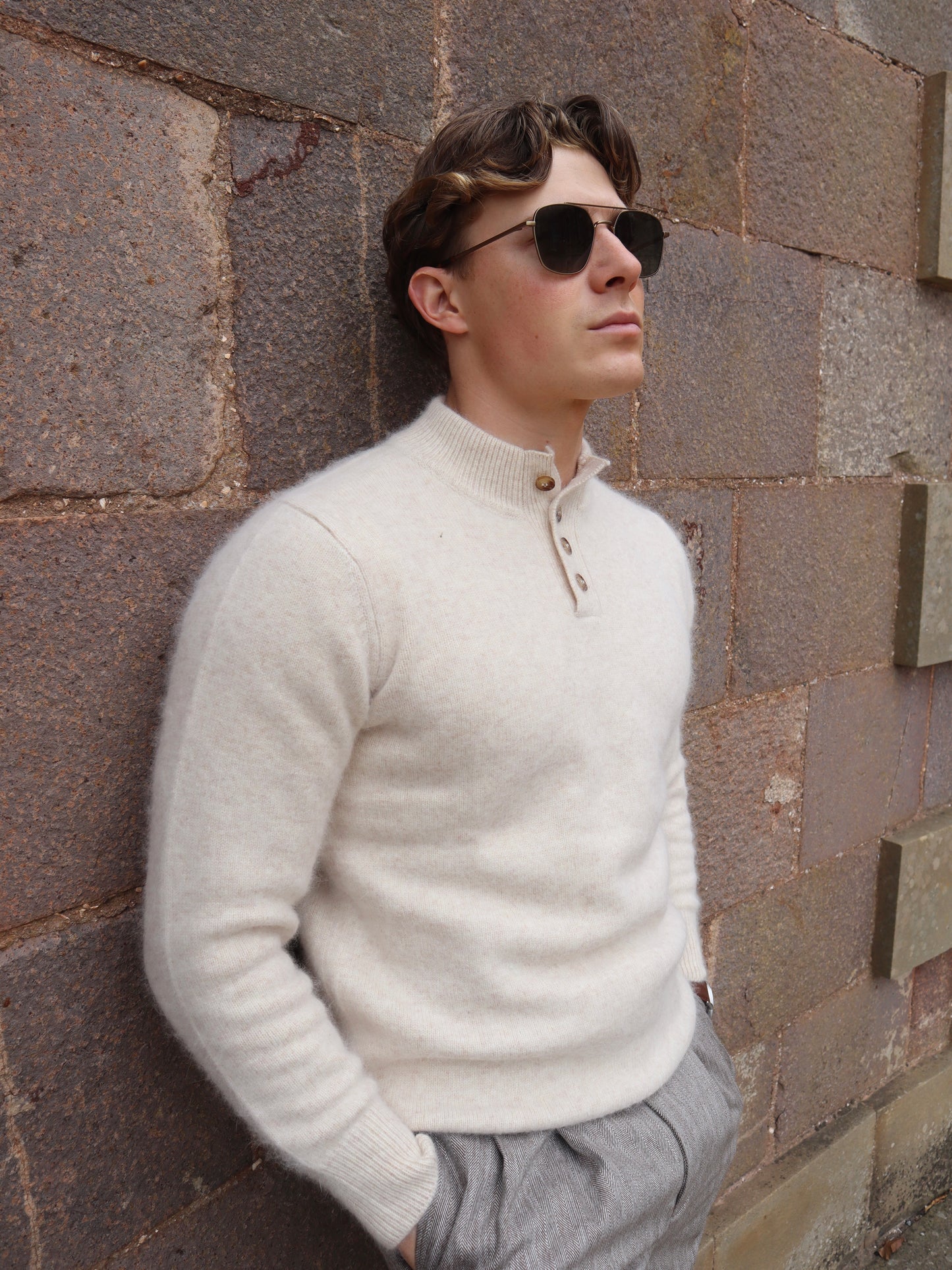 Mink Knit Button Sweater